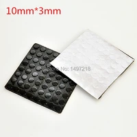 810 pcs 10mm x 3mm black anti slip silicone rubber plastic bumper damper shock absorber 3m self adhesive silicone feet pads