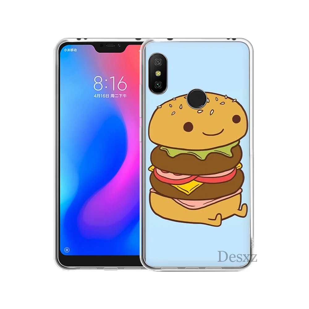 Чехол для телефона с изображением картофеля фри бургера пиццы Xiaomi Mi 5 6 8 Lite SE A1 A2 5X
