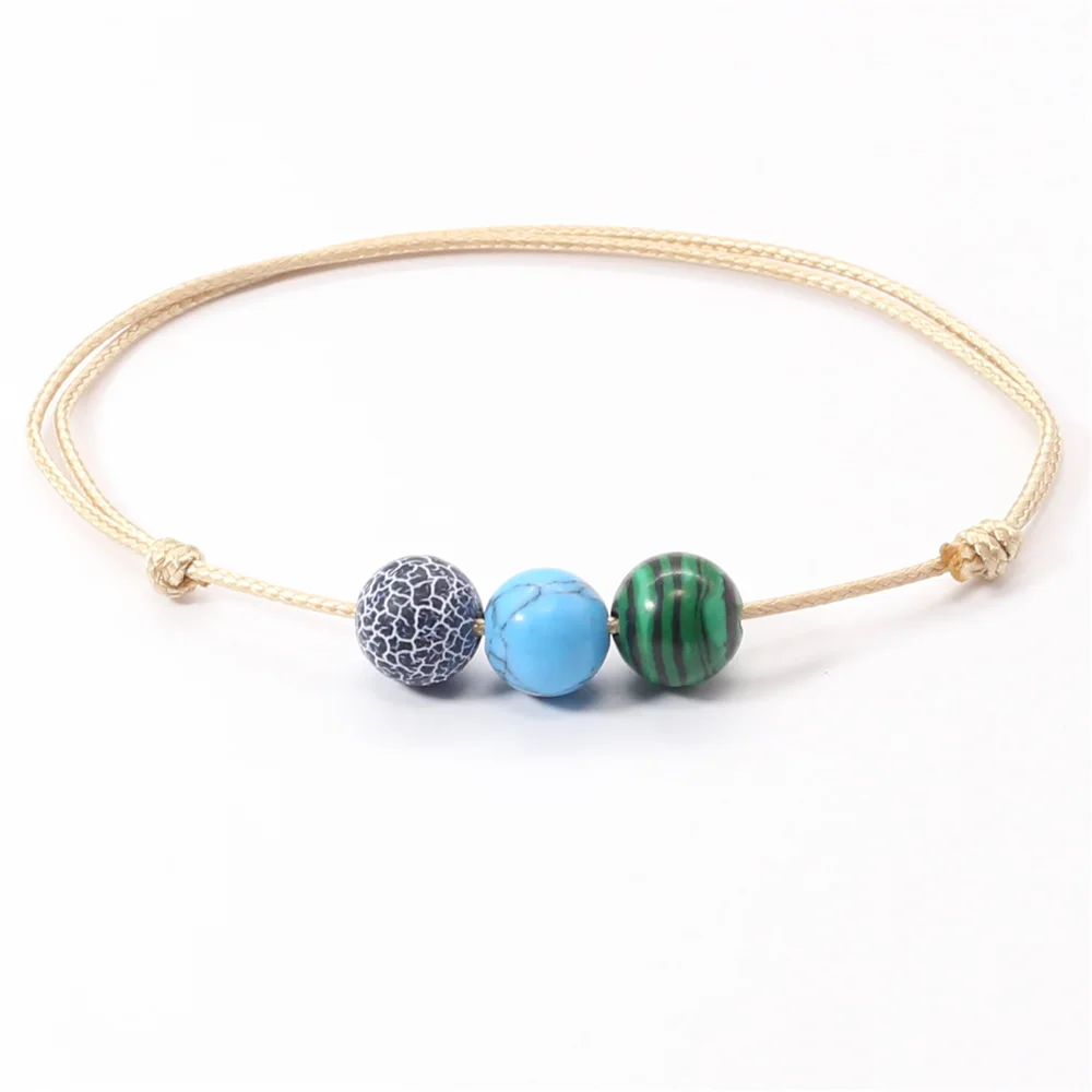 Модные Boho друзья очаровательные каменные бусины Strand парный браслет мужские