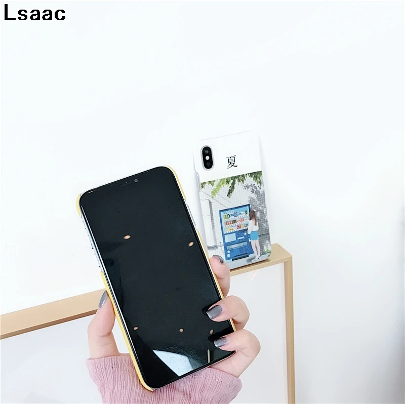 Модный чехол для телефона с изображением кофейной девушки iphone X 6 6S PLUS жесткие