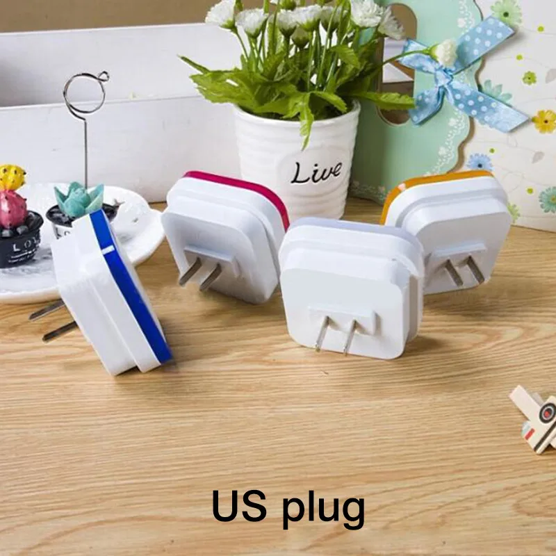 Четырехместный мини модная квадратная Светодиодная лампа ночник ЕС США Тип