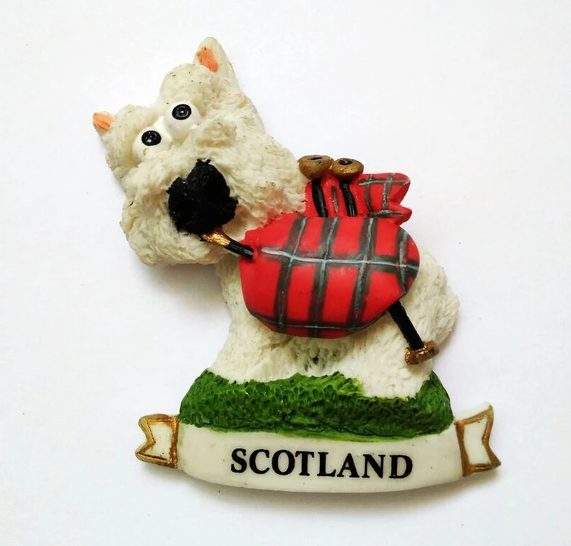 Ручная работа крашеный в стиле Scotland рюкзак 3D магниты на холодильник английские