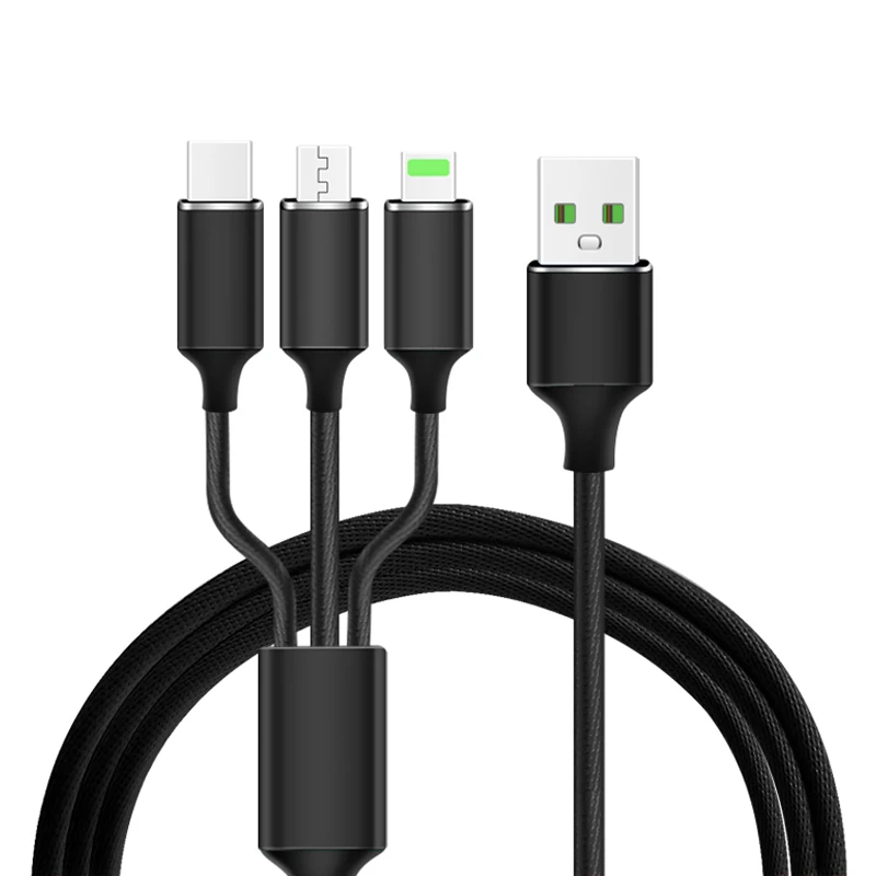 3 в 1 Lighting & micro type c зарядный кабель USB 2.1A Быстрая зарядка для передачи данных Samsung