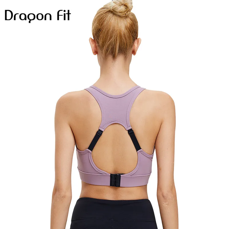 Женский ударопрочный спортивный бюстгальтер Dragon Fit мягкий для бега йоги фитнеса