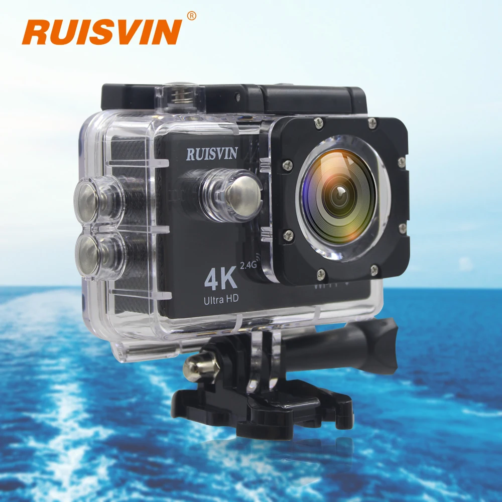 RUISVIN F60 4 K WI FI экшн Камера 1080 P 60fps со сверхвысоким разрешением Ultra HD 16MP спортивные Go