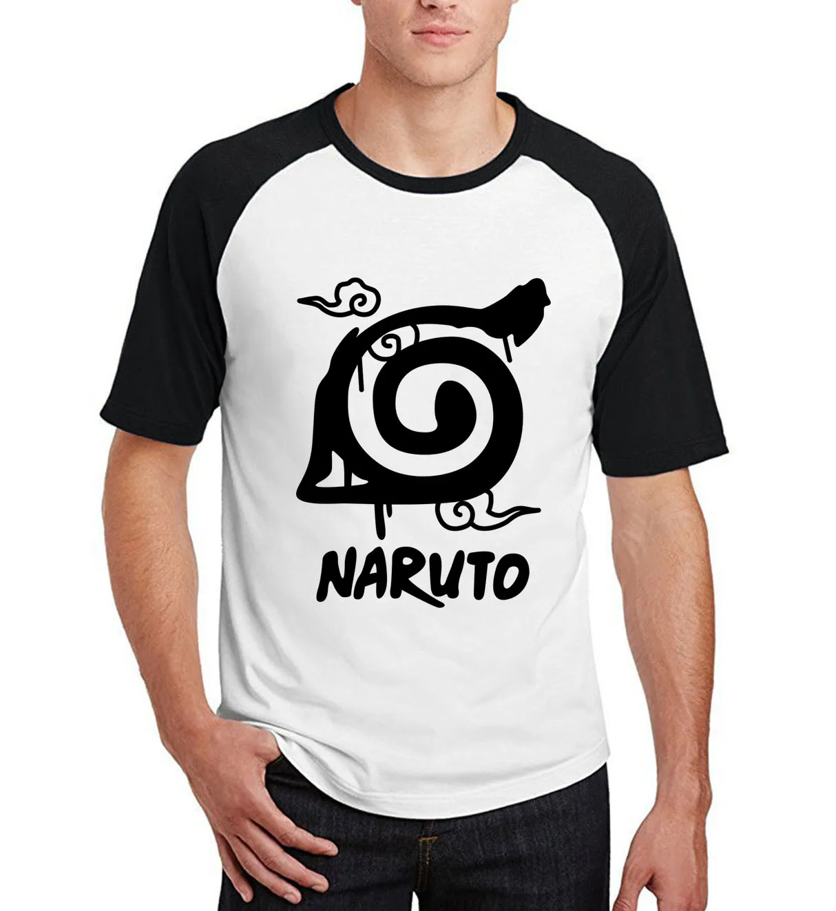 Аниме Uzumaki Naruto футболки с коротким рукавом для мужчин 2020 Лето Забавный konoha принт