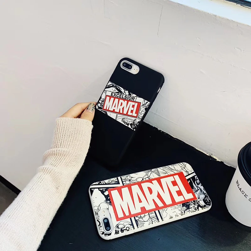 Hot American comics Captain cover case for iphone 6 S 7 7plus 8 8plus X 10 XR XS Max Soft silicon Marvel 3D relief phone coque |