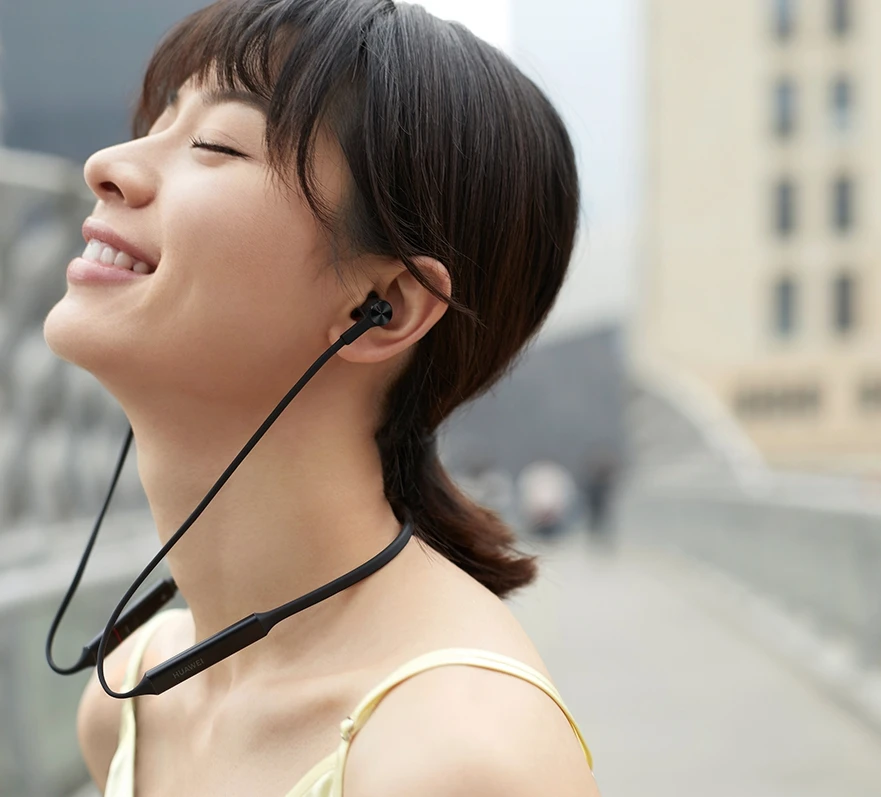Huawei FreeLace беспроводные гарнитуры спортивные наушники huawei Bluetooth 5,0 кабель памяти металлическая полость жидкий кремний магнитный переключатель