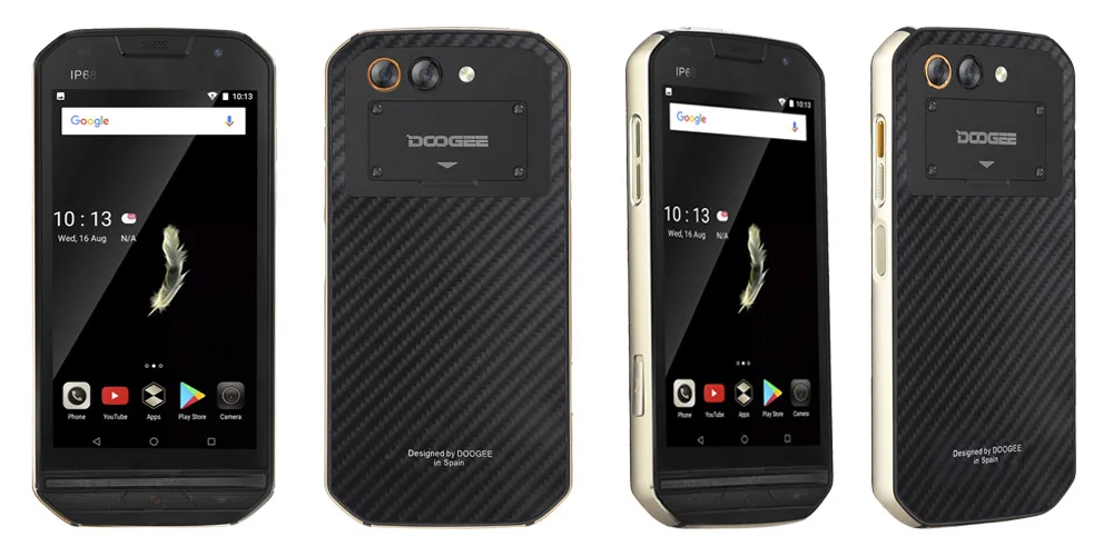 DOOGEE S30 смартфон IP68 Водонепроницаемая двойная задняя камера 5580 мАч 5," HD MTK6737 Android 7,0 2 ГБ+ 16 Гб 8 Мп отпечаток пальца прочный телефон