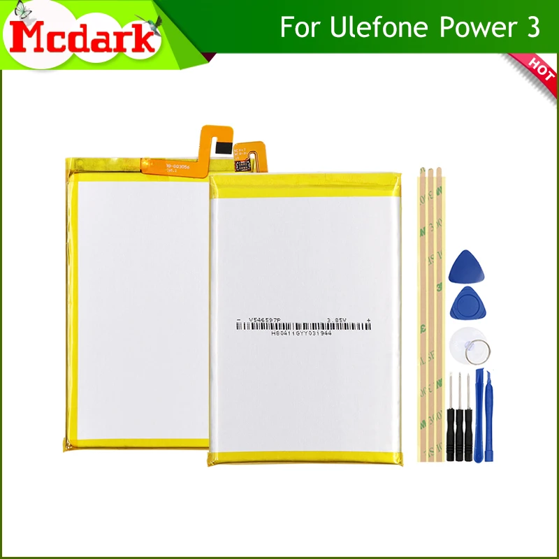 Аккумулятор Mcdark для Ulefone Power 3 сменная батарея большой емкости 6080 мАч резервная