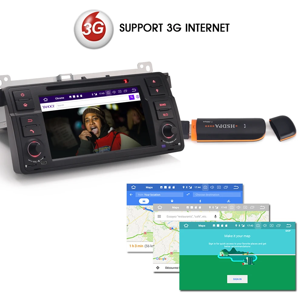8 ядер Android 0 DAB + DVD SatNav GPS WiFi 3G CD SD RDS AUX OBD CAM IN DVR автомобильный Радио плеер для BMW E46 3er