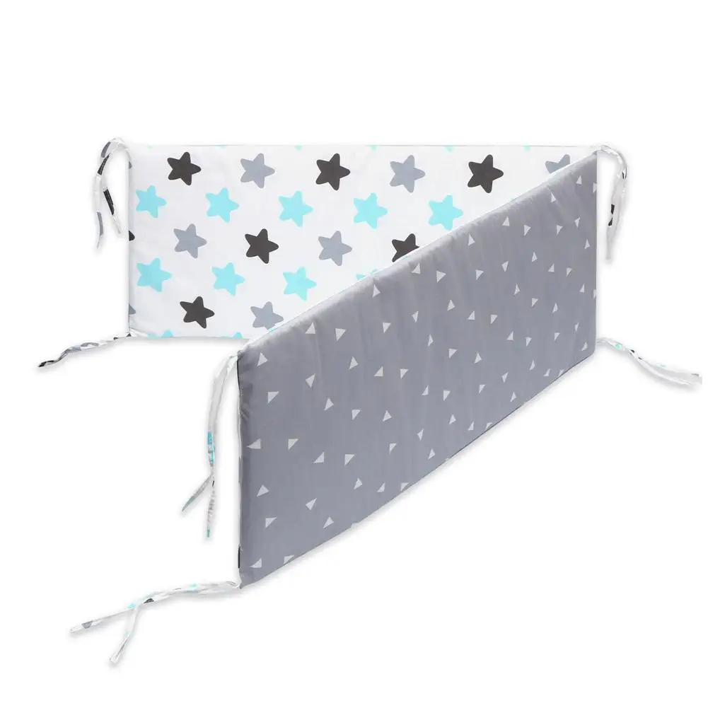 Детская кроватка бампер v-образная Съемная молния хлопок Новорожденные бамперы