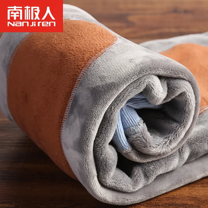 Мужские кальсоны до колена толстые шерстяные теплые брюки хлопковые мягкие