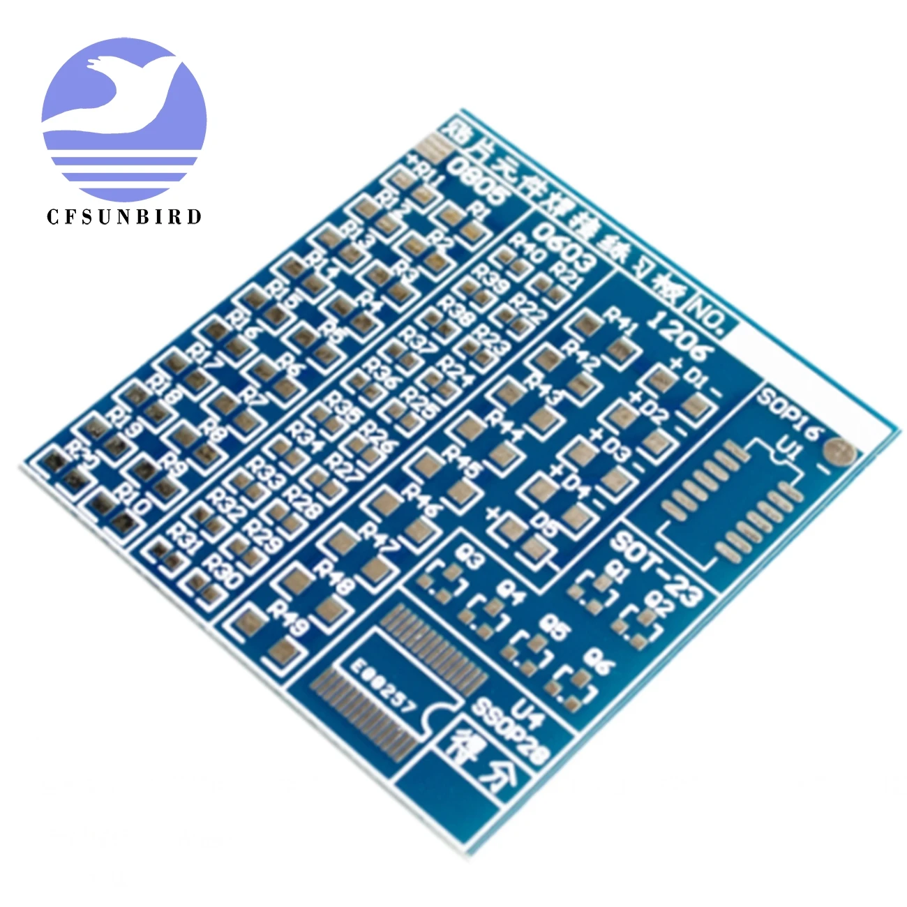 CFsunbird SMT SMD компонентный сварочный тренировочный щит для пайки DIY Kit Resitor диодный