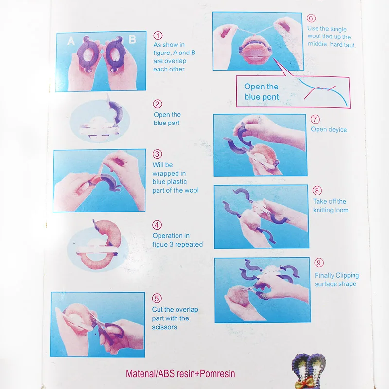 Ручное Вязание цветов 4 размера рандомное вязание инструменты для вязания