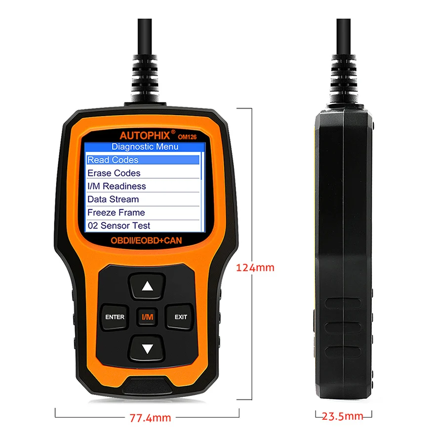 Autophix OM126 Авто БД OBDII Автомобильный сканер универсальный автомобильный код