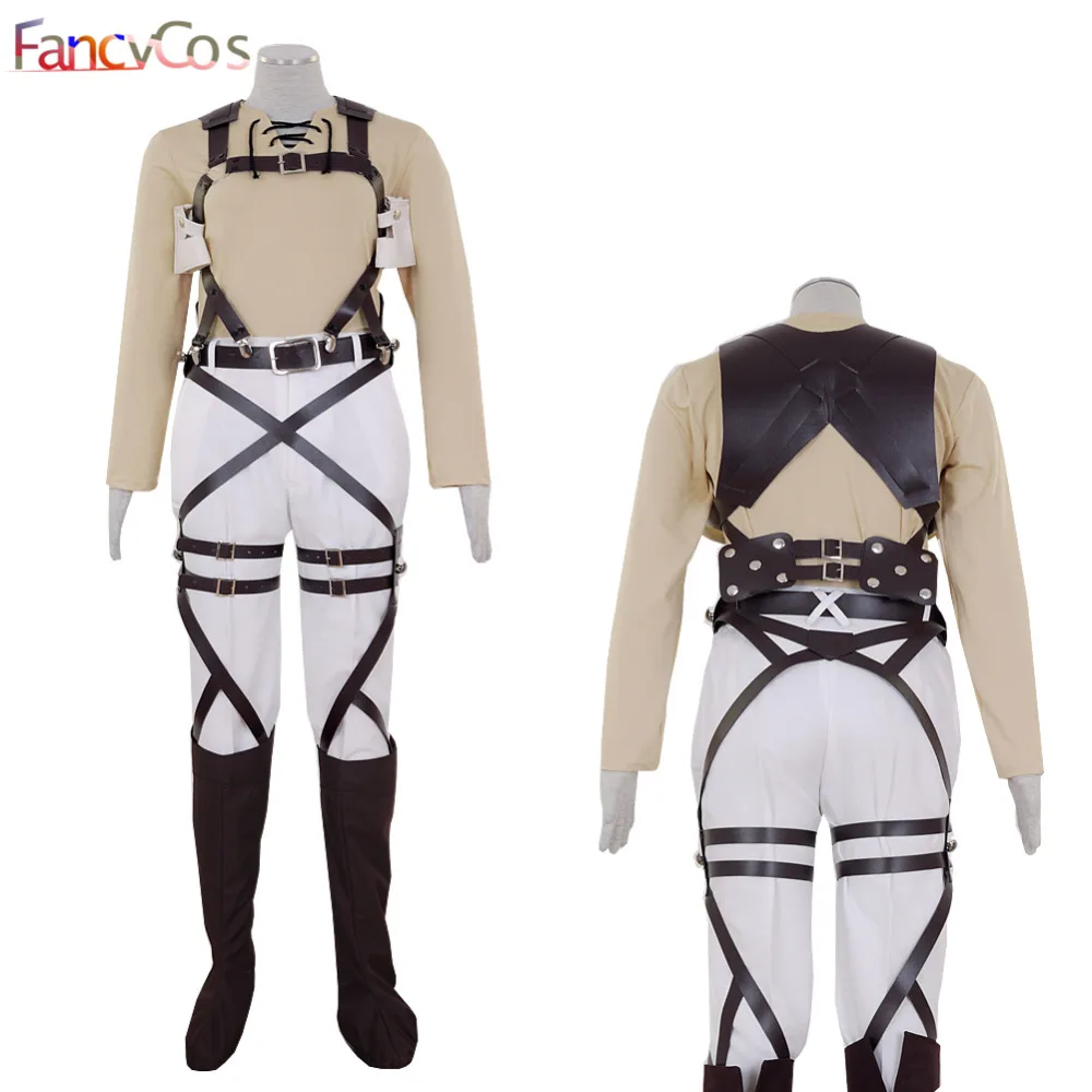 Halloween Attack on Titan AOT Shingeki no Kyojin Eren Jaeger Survey Corps leather Cosplay Costume Game Japanese | Тематическая