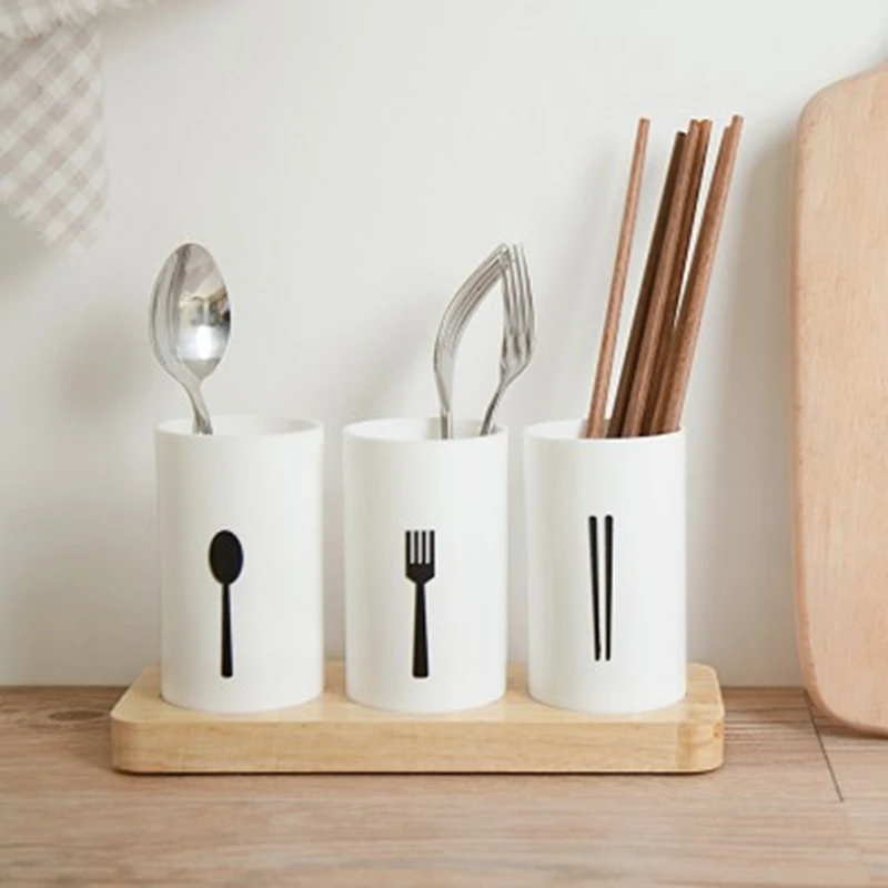 

Separated Bucket Tabletop Packing Box Package Box Multi-functional Tableware Furniture Box Dinnerware Box Bituminous Kitchenware