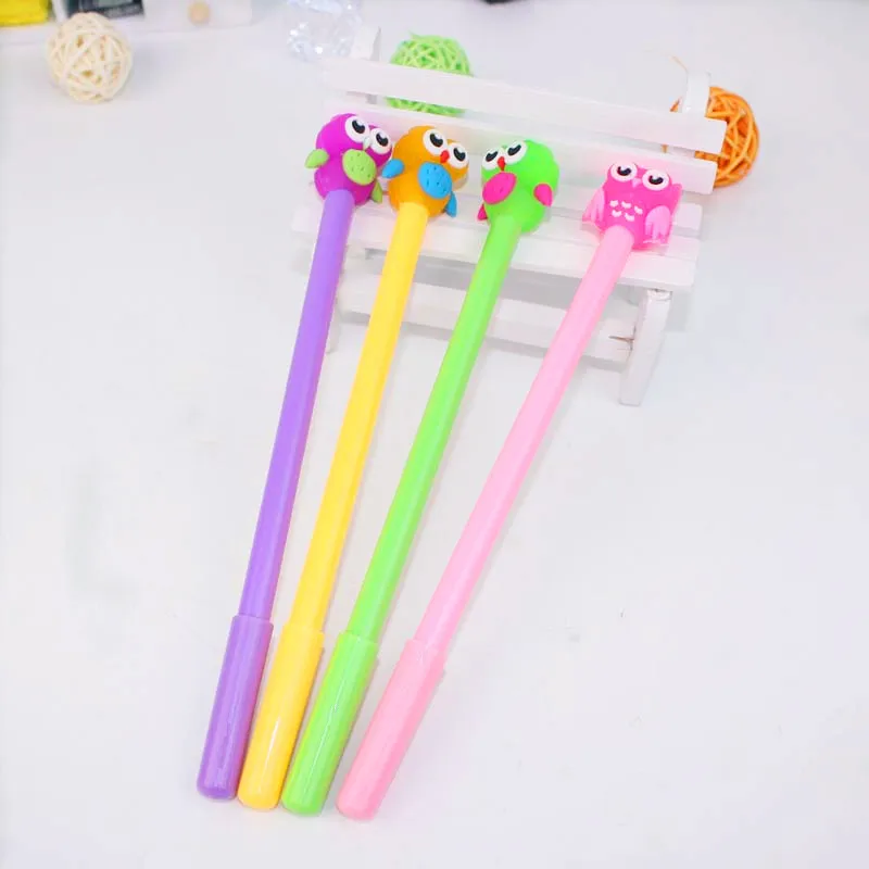36pc/lot cute Cartoon owl animal Gel ink pen/creative cartoon student office water pen / signature pen/children gift | Канцтовары для