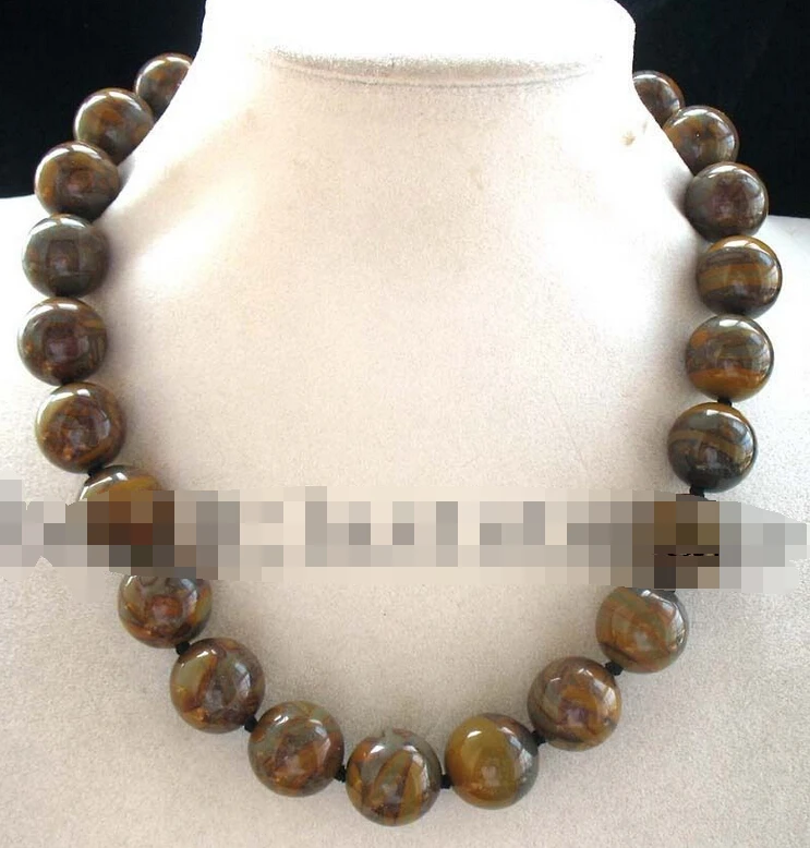Jew3113 бамбук агат круглые 16 мм ожерелье 18 &quot природа|necklace necklace|necklace roundround necklace |