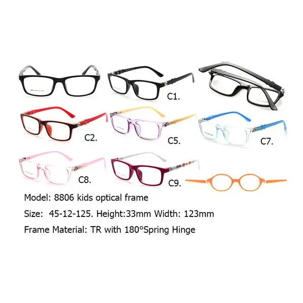 Гибкий эластичный пружинный шарнир TR из пластика и титана для мальчиков 8806|kids