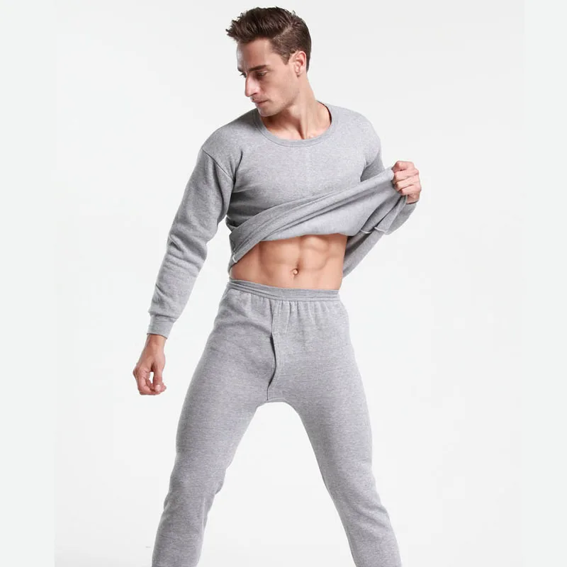 2016 зимние мужские комплекты термобелья высокое качество теплые кальсоны плотное