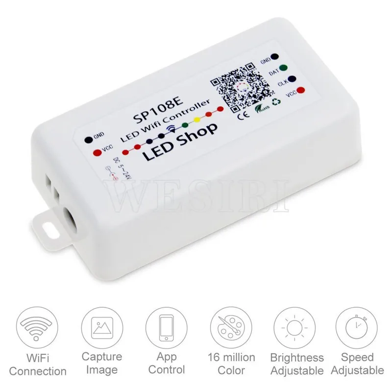 Музыкальный контроллер SP110E SP105E sp107 e Bluetooth Wi Fi для WS2811 WS2812B SK6812 APA102 WS2801 светодиодная