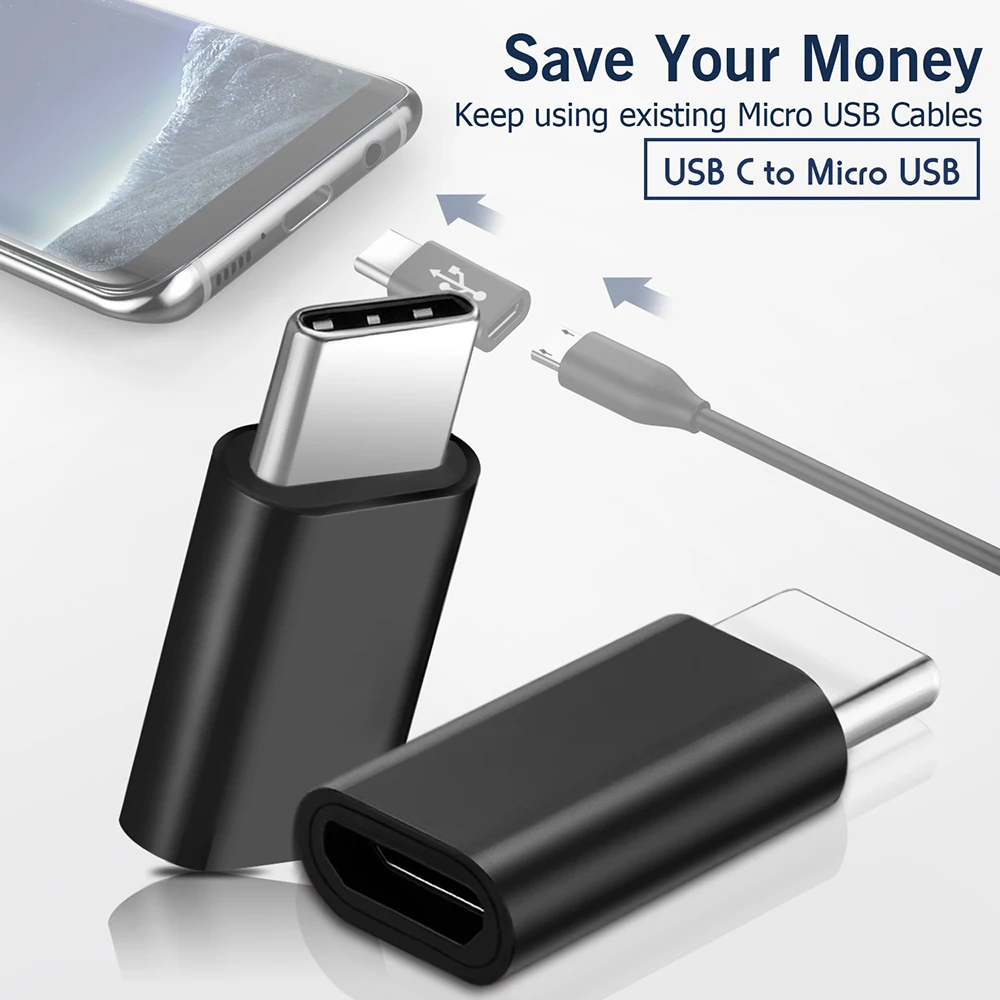 Micro Usb Тип C зарядное устройство адаптер разъем мужчин и женщин для samsung S10 One Plus 7 Pro 6 6t oneplus huawei P20 Pro Кабель usbc