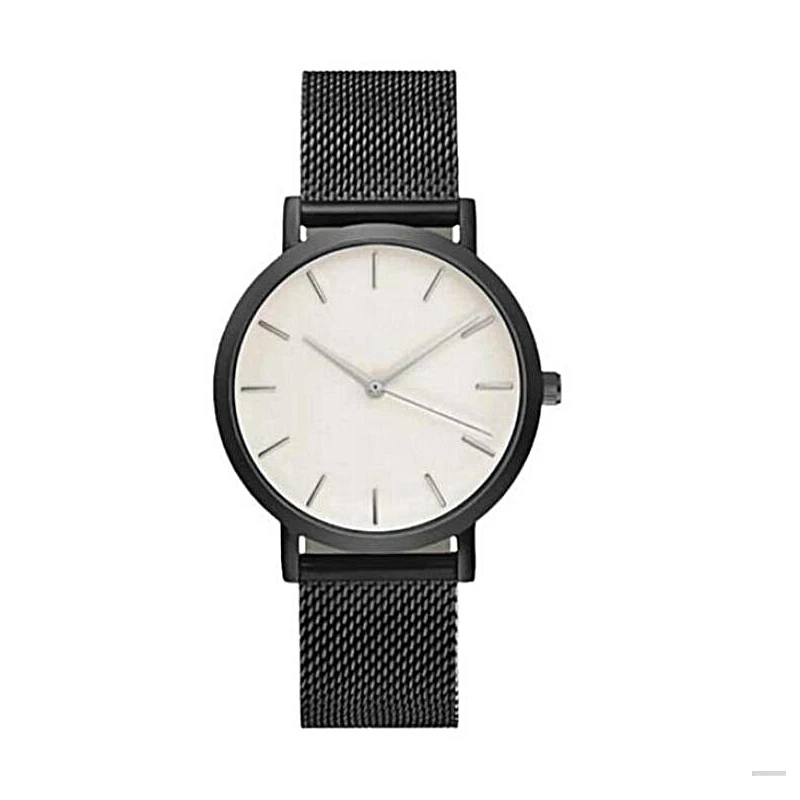 Men Women Fashion Stainless Steel Strap Analog Quartz Wrist Watch Luxury Simple Style Designed Bracelet Watches Clock 2018 | Наручные