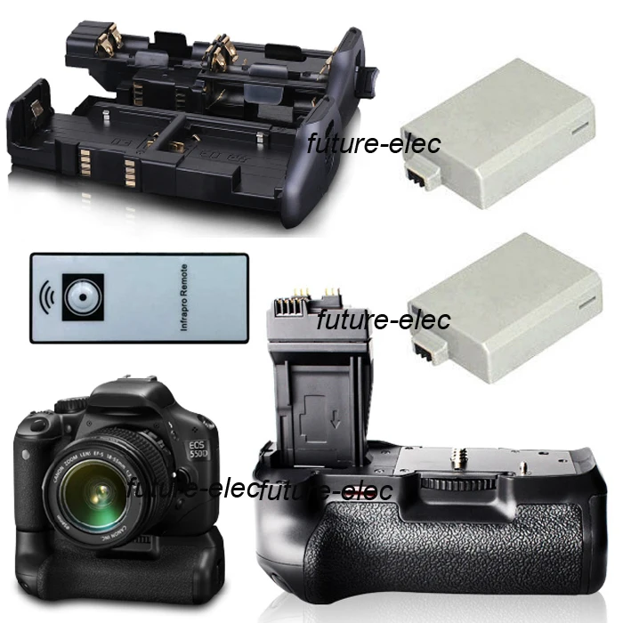Популярный вертикальный ручной захват аккумулятора для камеры Canon EOS 550D 600D 650D 700D