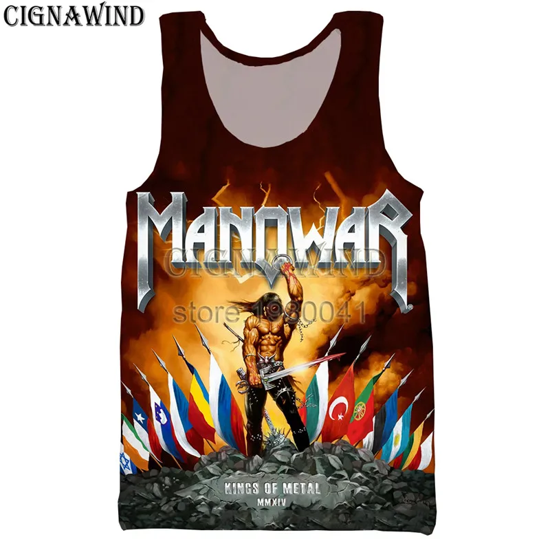 Новая популярная майка для мужчин/женщин Manowar final battle world tour с 3D принтом жилеты