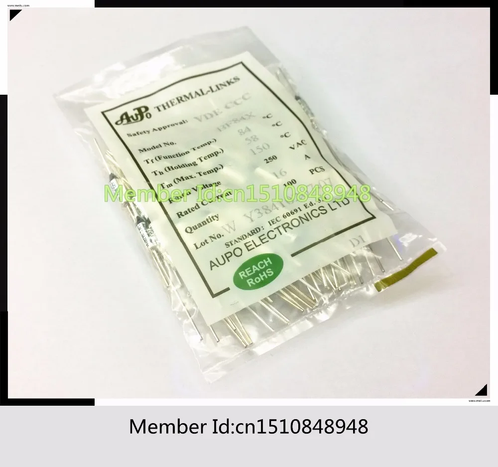 AUPO BF104X Tf104C 16A 250V 104 градусов Термопредохранитель 50/шт.|pcs|1/16a |