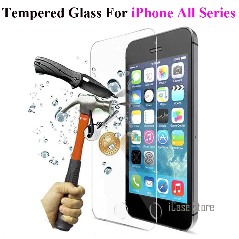 2.5D 0 3 мм Премиум Закаленное стекло экран протектор для iPhone 5 5S 5se 6 6s 6plus ipod touch 4 4S