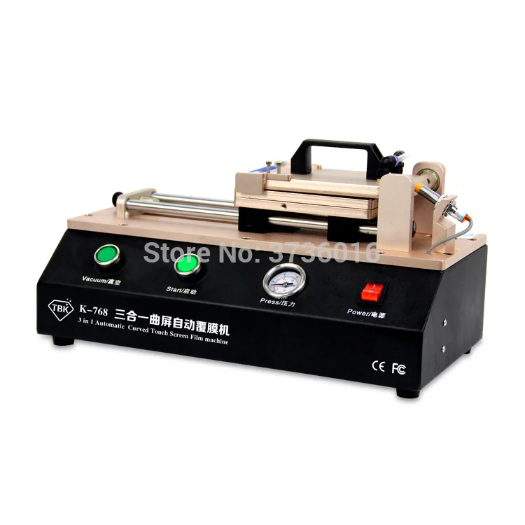 

TBK 768 build in pump auto edge oca polarizer film laminating machine for edge lcd edge film machine