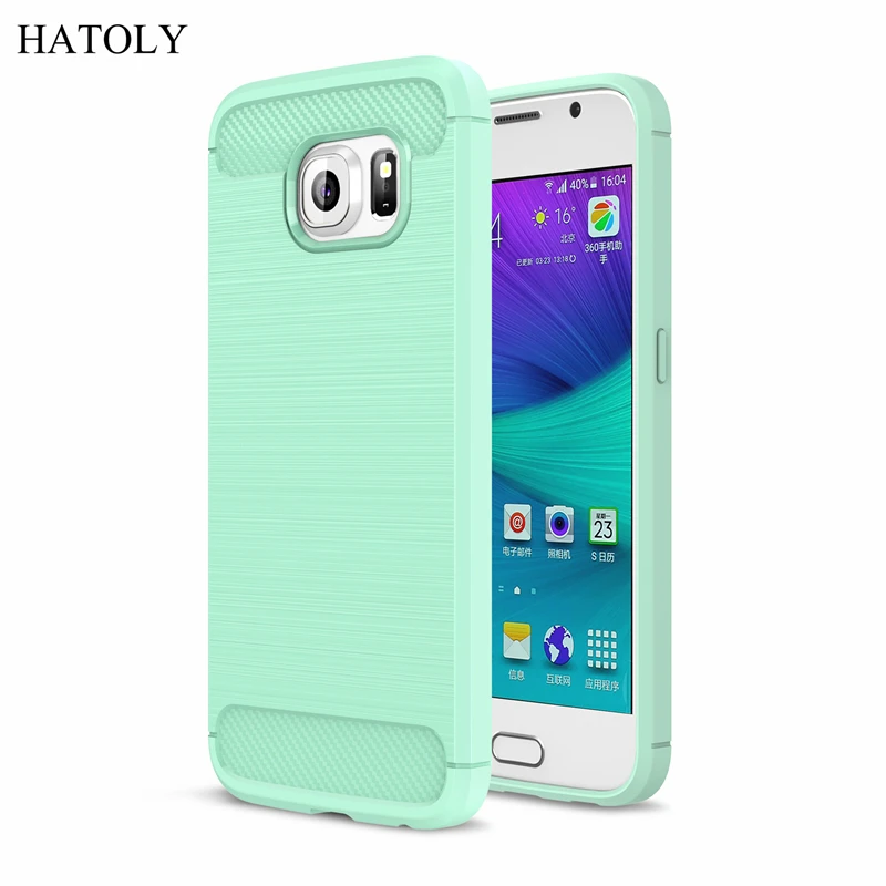 Чехол HATOLY для Samsung Galaxy S6 противоударный мягкий чехол из ТПУ с начесом силиконовый