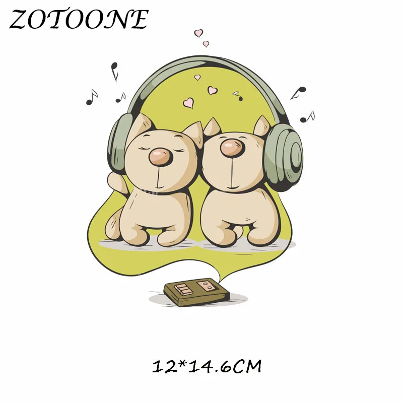 ZOTOONE передачи тепла для одежды наклейки гарнитура нашивки в форме собак футболки