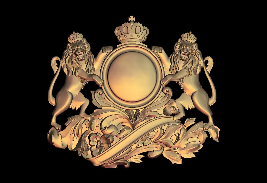 L127 3d рельефная скульптура со львами фрезерование гравировка файл STL|file|file stl |