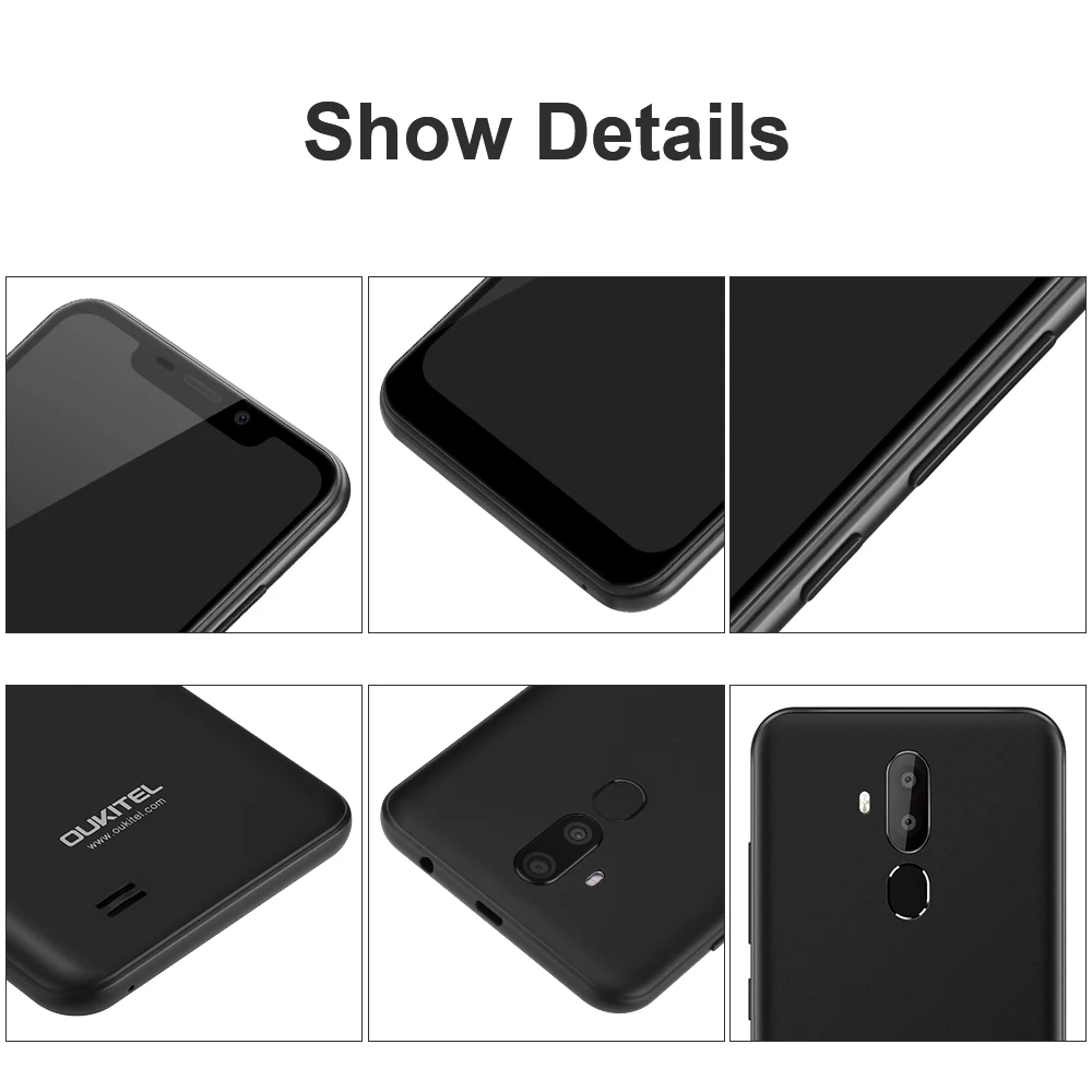 Мобильный телефон OUKITEL C12 Pro 6,1" 19:9 Android 8,1, четырехъядерный процессор MT6739, 2 Гб ОЗУ, 16 Гб ПЗУ, отпечаток пальца, 4 Гб, 3300 мАч, смартфон
