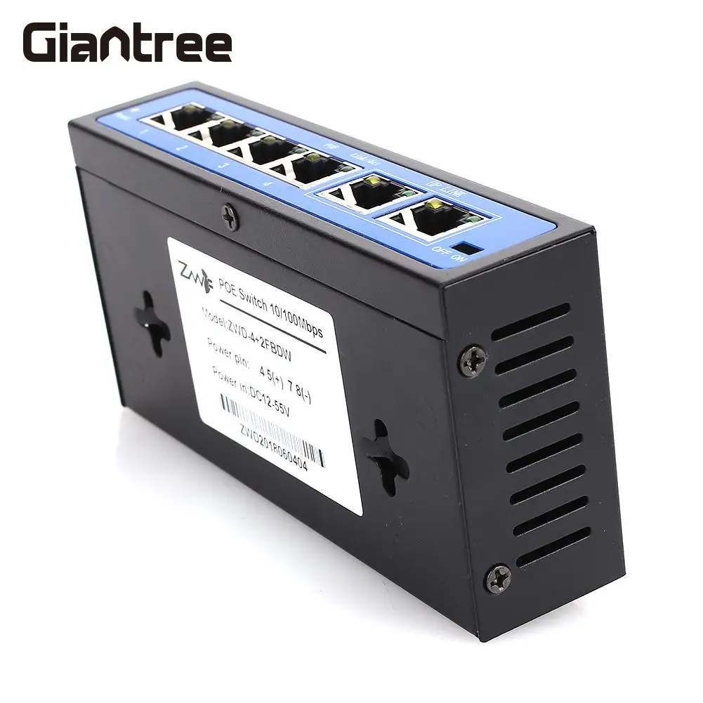 Ethernet коммутатор POE 4 шт. 10/100 Мбит/с + 2 порта|Аксессуары для CCTV| |
