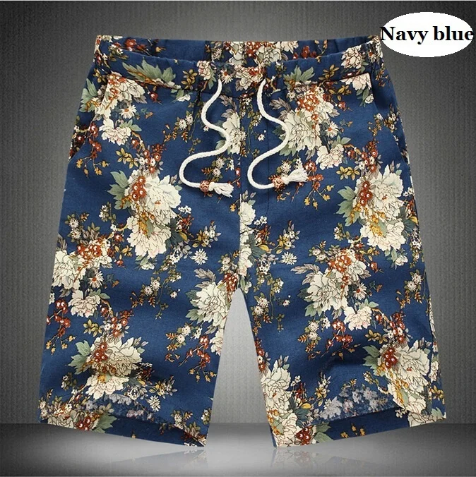 Summer Mens Casual Linen Beach 10 Colors Flower Printed Fashion Shorts | Мужская одежда
