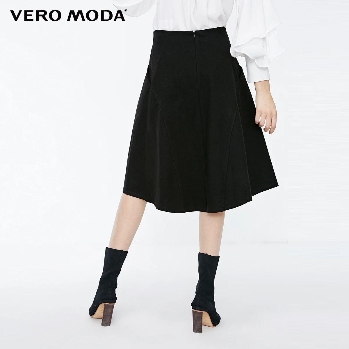 Vero Moda Новая женская OL Стиль нерегулярный пошив боковой карман средняя посадка юбка | 31841G512