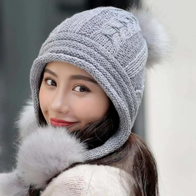 Женские зимние шапки толстые мягкие теплые вязаные skullies beanies модные invierno gorros mujer