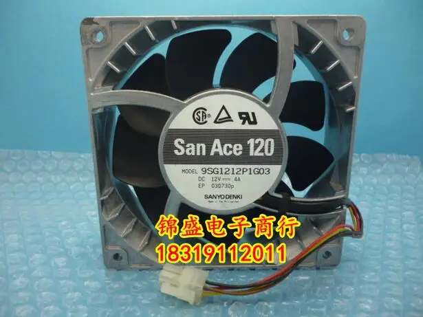 Оригинальный SANYO 9SG1212P1G03 12V 4A 12038 120*120*38 мм автомобильный усилитель вентилятора|booster