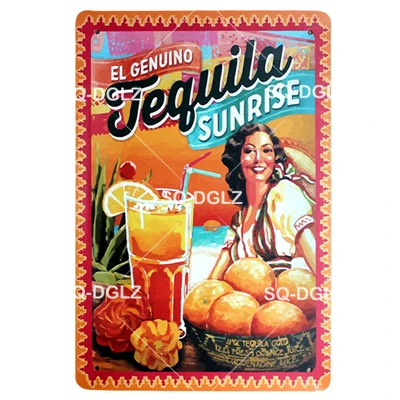 [SQ-DGLZ] CAIPIRINHA номерной знак Текила рассвет Настенный декор Тики Бар Олово знак винтаж виски металлический знак групповая терапия таблички