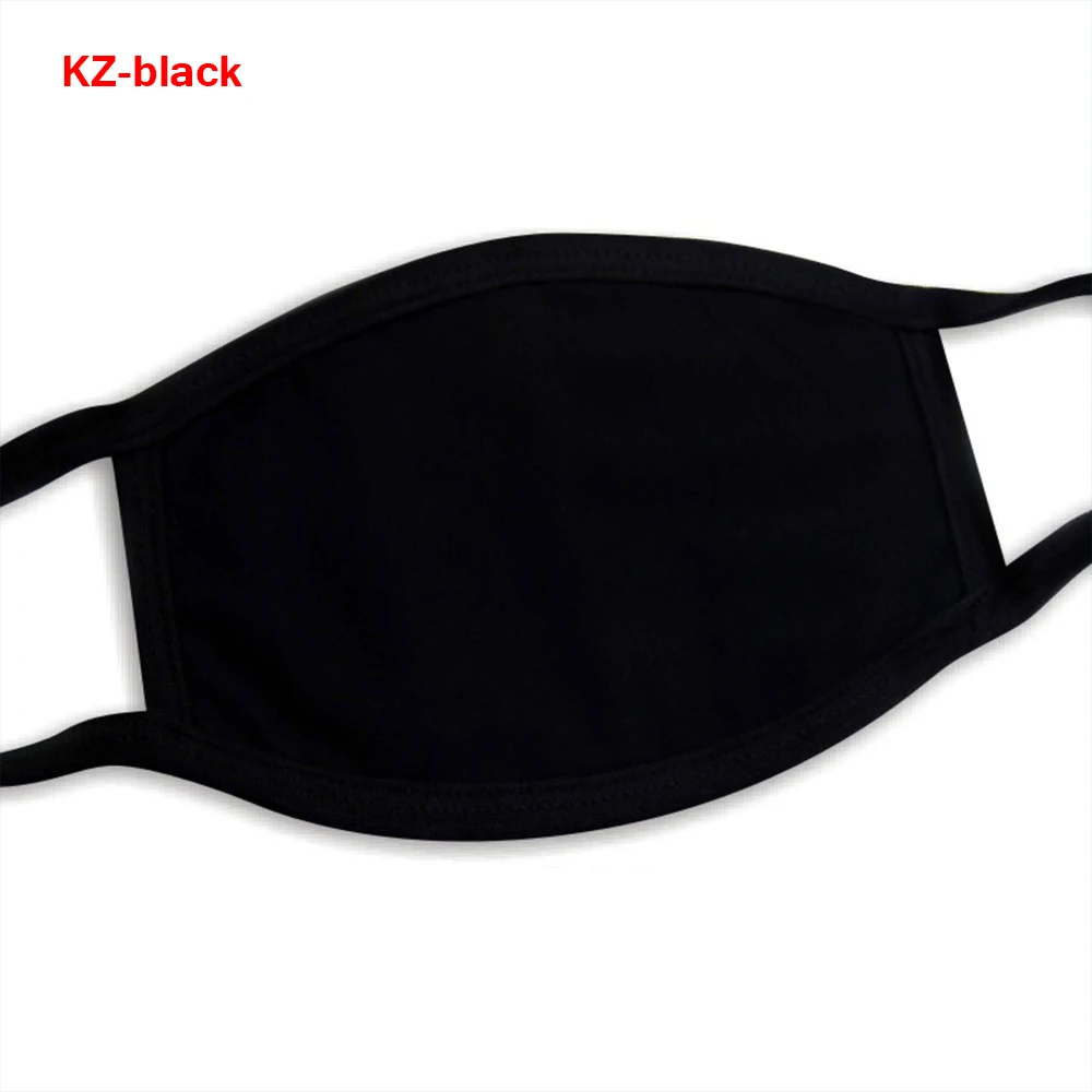black Подарки на Хэллоуин, мультяшная забавная маска с рисунком, унисекс, Модная хлопковая маска для лица, черная аниме маска, забота о здоровье, респираторная - Цвет: black