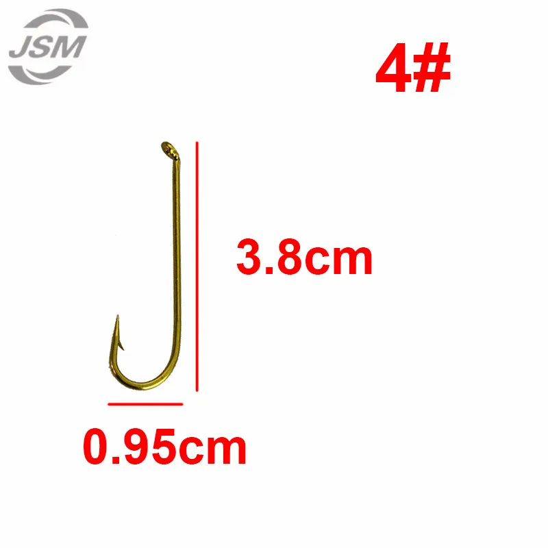 JSM 100 шт. 79580 рыболовные крючки из высокоуглеродистой стали чайного цвета с