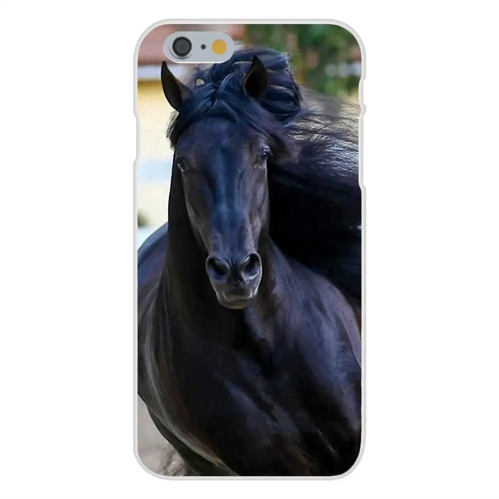 Picture Phone Case The Black Horse Animal For Galaxy A3 A5 A7 A8 A9 A9S On5 On7 Plus Pro Star 2015 2016 2017 2018 | Мобильные