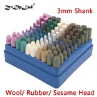 Полировальная головка кунжута, 5 разных размеров, 3 мм, 100 шт.