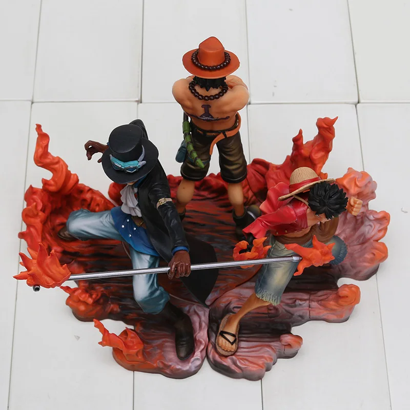 15-17 см 3 шт./компл. Аниме One Piece DXF Luffy Ace Sabo ПВХ экшн-фигурки модели игрушки | Игрушки и