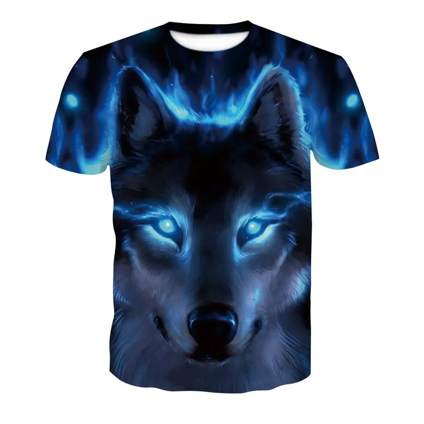 Devin Du 2018 Новинка Harajuku Wolf 3D принт крутая футболка мужские женские летние топы с